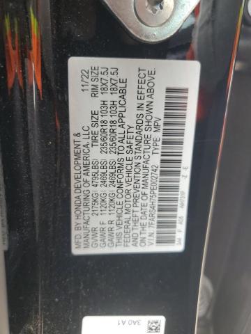 7FARS4H75PE002742 - 2023 HONDA CR-V EXL BLACK photo 12