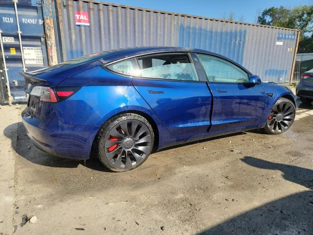 5YJ3E1EC5PF591221 - 2023 TESLA MODEL 3 أزرق صورة 3