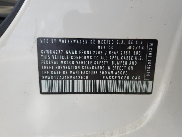3VWD17AJ1EM412900 - 2014 VOLKSWAGEN JETTA SE WHITE photo 12