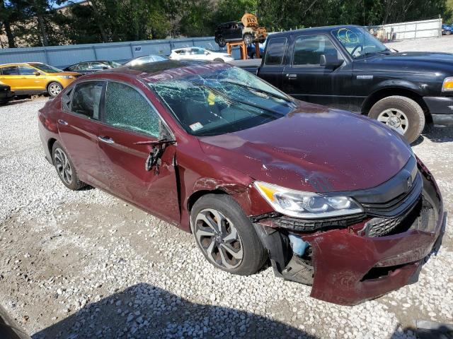 1HGCR2F72HA107075 - 2017 HONDA ACCORD EX BURGUNDY photo 4