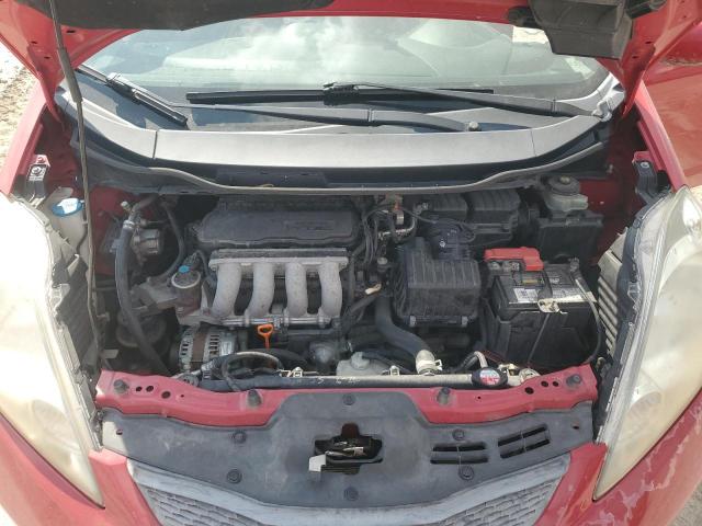 JHMGE8H40AC040695 - 2010 HONDA FIT SPORT RED photo 11