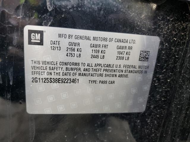 2G1125S38E9223461 - 2014 CHEVROLET IMPALA LT BLACK photo 12