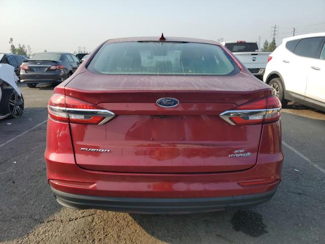3FA6P0LU9KR210867 - 2019 FORD FUSION SE RED photo 6