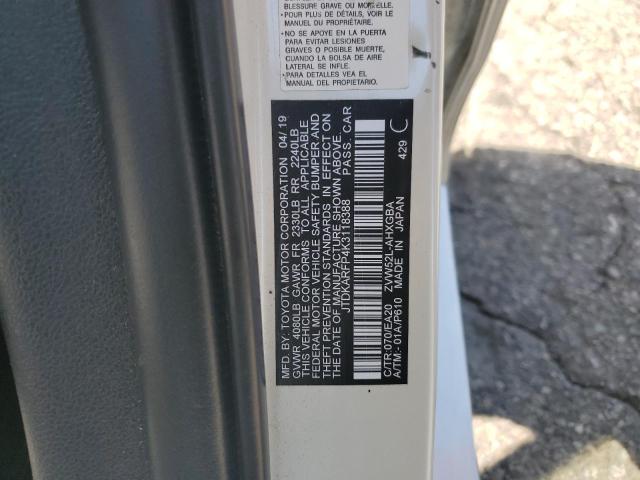 JTDKARFP4K3118388 - 2019 TOYOTA PRIUS PRIM WHITE photo 12