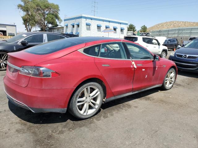5YJSA1BC0DFP10901 - 2013 TESLA MODEL S RED photo 3