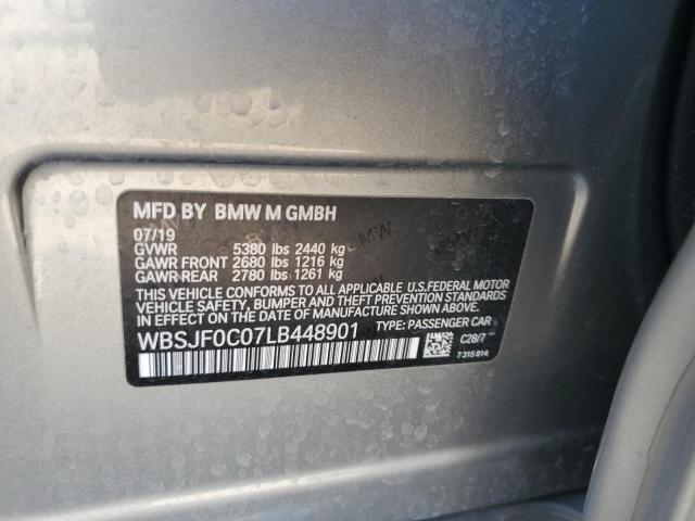 WBSJF0C07LB448901 - 2020 BMW M5 BASE SILVER photo 12