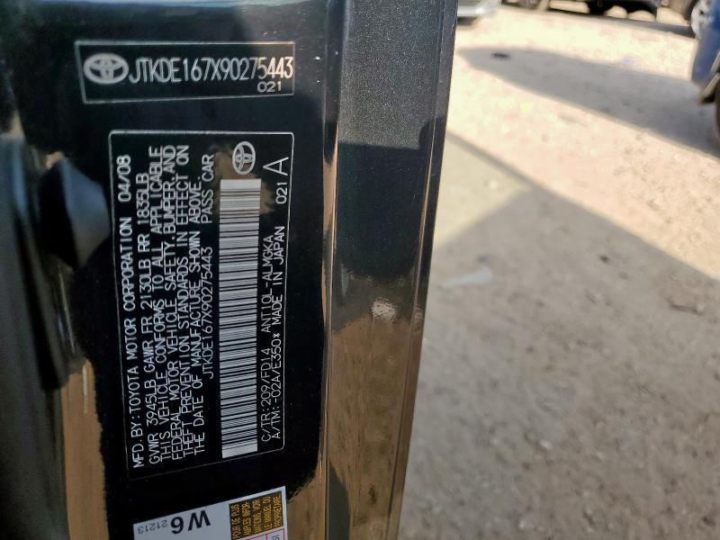 JTKDE167X90275443 - 2009 TOYOTA SCION TC 石墨色 照片 12