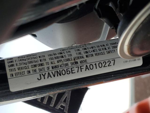 JYAVN05E7FA010227 - 2015 YAMAHA XVS950 CU BLACK photo 10