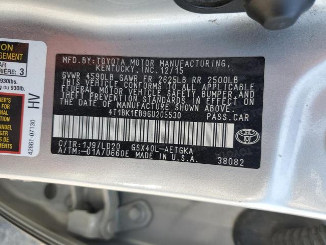 4T1BK1EB9GU205530 - 2016 TOYOTA AVALON XLE GRAY photo 12