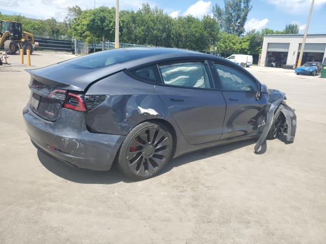 5YJ3E1EC7NF273825 - 2022 TESLA MODEL 3 GRAY photo 3