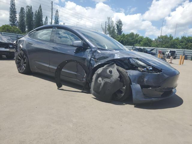 5YJ3E1EC7NF273825 - 2022 TESLA MODEL 3 GRAY photo 4