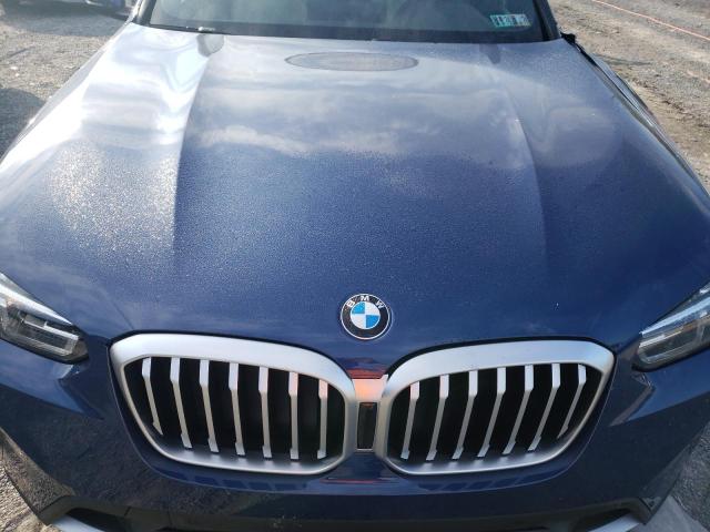 5UX53DP06P9S04512 - 2023 BMW X3 XDRIVE30I BLUE photo 11