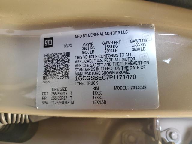 1GCGSBEC7P1171470 - 2023 CHEVROLET COLORADO Білий фото 13
