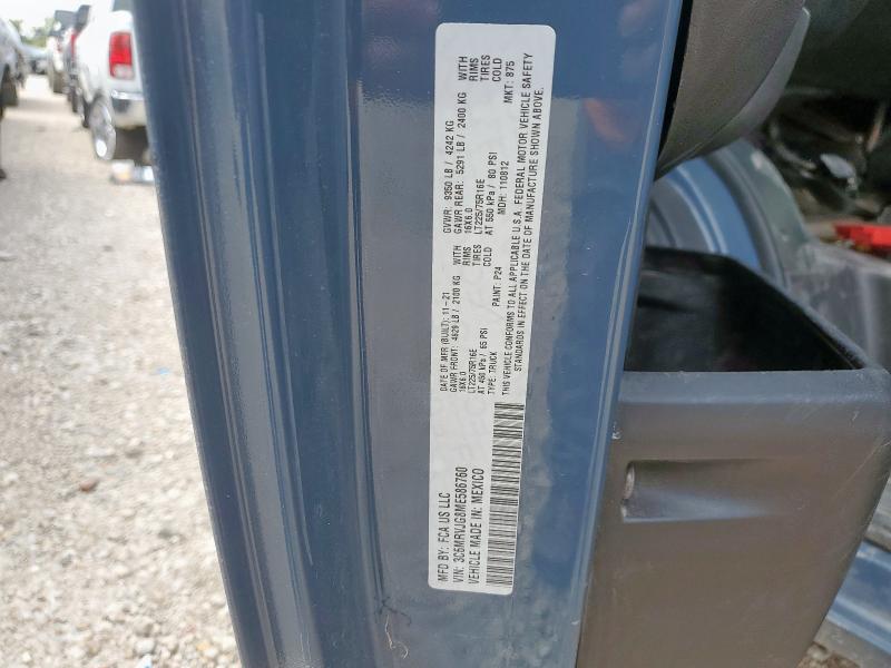 3C6MRVJG8ME586760 - 2021 RAM PROMASTER 3500 HIGH Көк фото 13