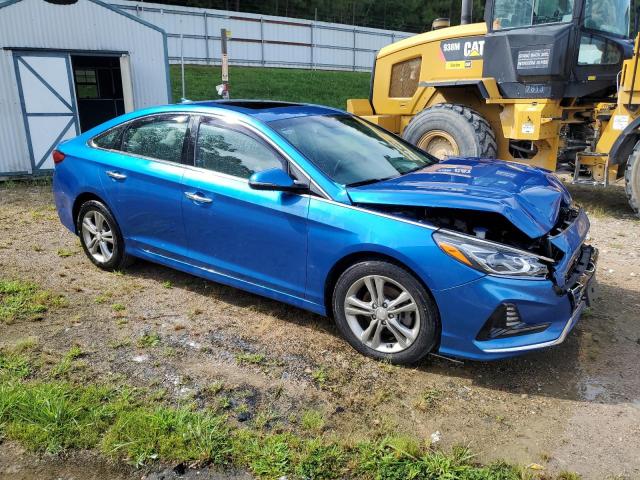 5NPE34AF0JH618317 - 2018 HYUNDAI SONATA SPORT Синий фото 4