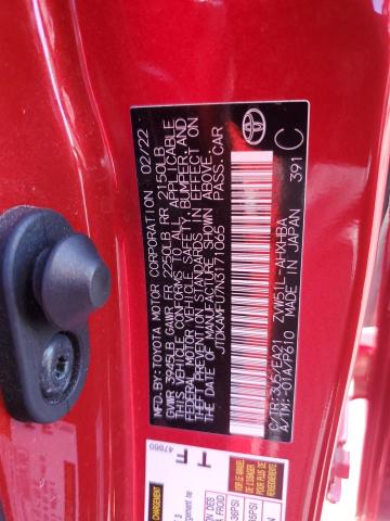 JTDKAMFU7N3171065 - 2022 TOYOTA PRIUS NIGHT SHADE Rot Foto 12