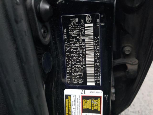 4T1BK1EB4DU024797 - 2013 TOYOTA AVALON BASE 黑色 照片 12