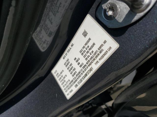5YJ3E1EA4NF373461 - 2022 TESLA MODEL 3 GRAY photo 13