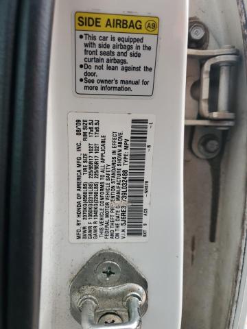 5J6RE38739L032488 - 2009 HONDA CR-V EXL WHITE photo 12