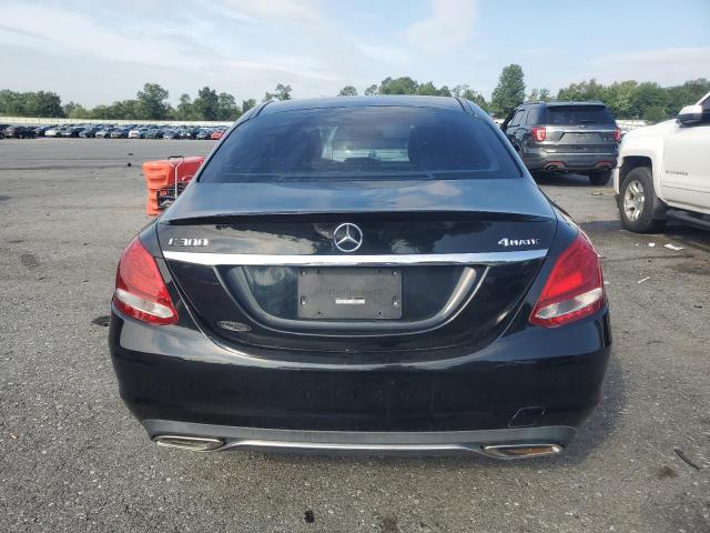 55SWF4KB2GU111805 - 2016 MERCEDES-BENZ C 300 4MATIC BLACK photo 6