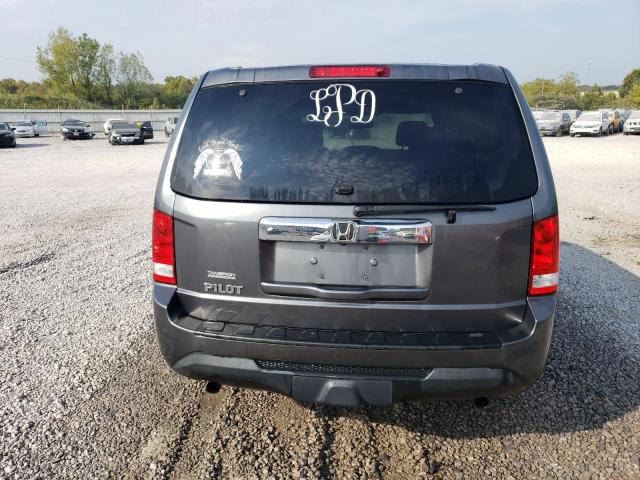 5FNYF3H21DB006454 - 2013 HONDA PILOT LX GRAY photo 6