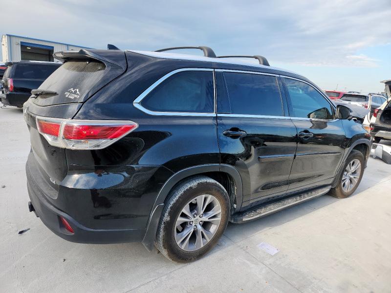 5TDKKRFH2FS118867 - 2015 TOYOTA HIGHLANDER XLE Negro foto 3