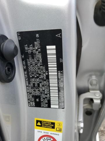 5TDBK3EH5CS110613 - 2012 TOYOTA HIGHLANDER BASE Gümüş fotoğraf 12