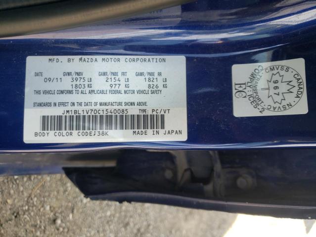 JM1BL1V70C1540085 - 2012 MAZDA 3 I BLUE photo 13