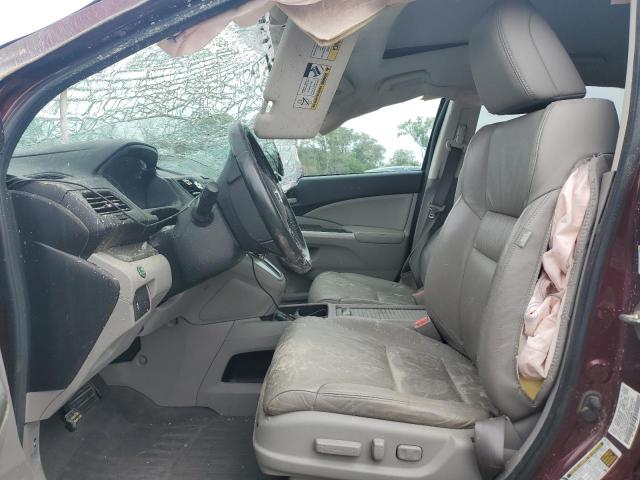 5J6RM4H74CL046996 - 2012 HONDA CR-V EXL 栗色 照片 7