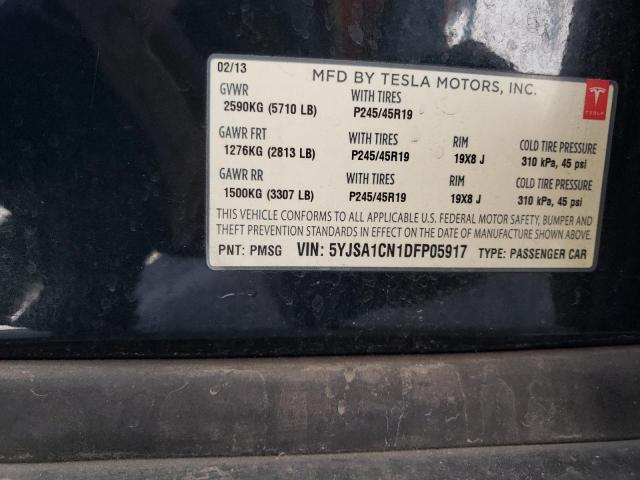 5YJSA1CN1DFP05917 - 2013 TESLA MODEL S Graphit Foto 12