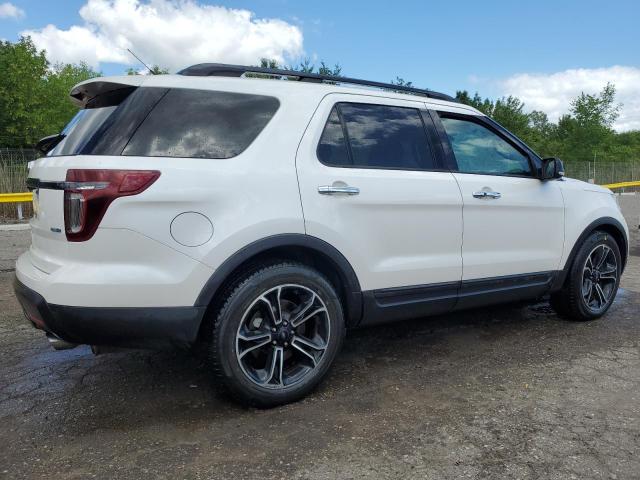 1FM5K8GT6EGA35926 - 2014 FORD EXPLORER SPORT WHITE photo 3