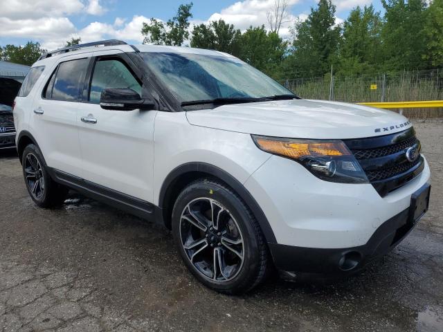 1FM5K8GT6EGA35926 - 2014 FORD EXPLORER SPORT WHITE photo 4