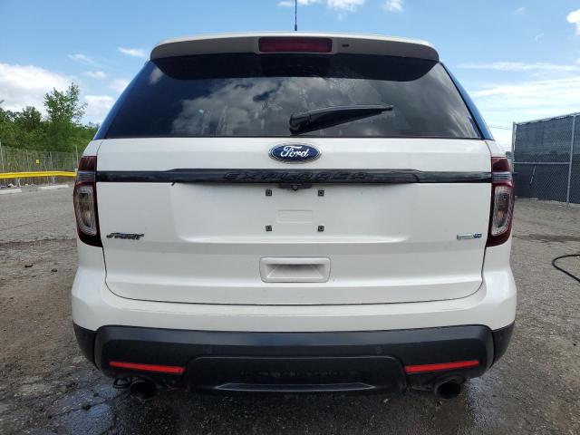 1FM5K8GT6EGA35926 - 2014 FORD EXPLORER SPORT WHITE photo 6