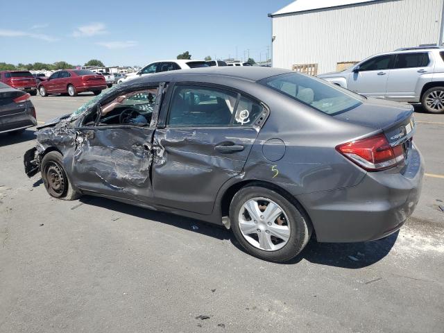 2HGFB2F51DH602329 - 2013 HONDA CIVIC LX GRAY photo 2