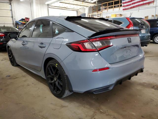 19XFL2H88NE015450 - 2022 HONDA CIVIC SPORT GRAY photo 2