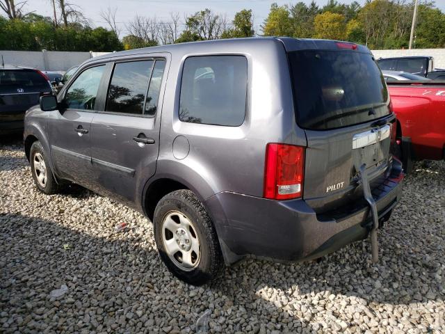 5FNYF3H24FB021677 - 2015 HONDA PILOT LX GRAY photo 2