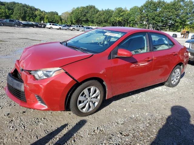 2T1BURHE4EC046770 - 2014 TOYOTA COROLLA L RED photo 1