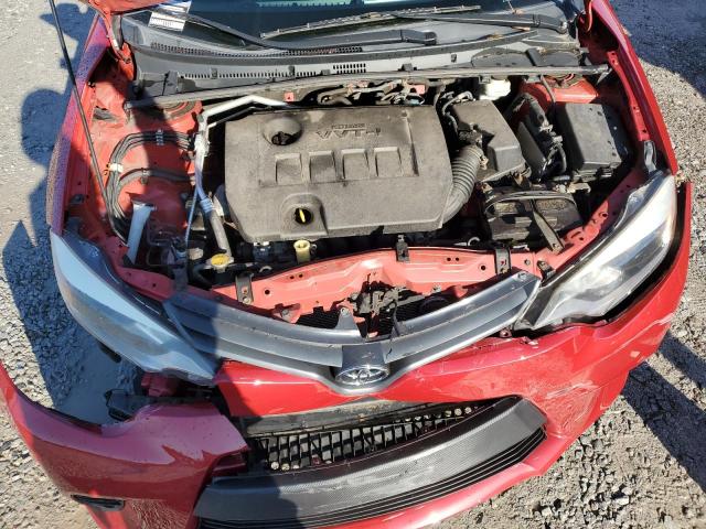 2T1BURHE4EC046770 - 2014 TOYOTA COROLLA L RED photo 11