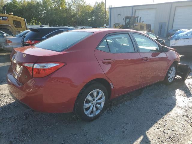 2T1BURHE4EC046770 - 2014 TOYOTA COROLLA L RED photo 3