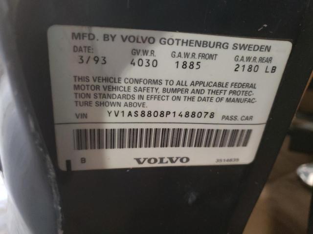 YV1AS8808P1488078 - 1993 VOLVO 240 BLACK photo 10