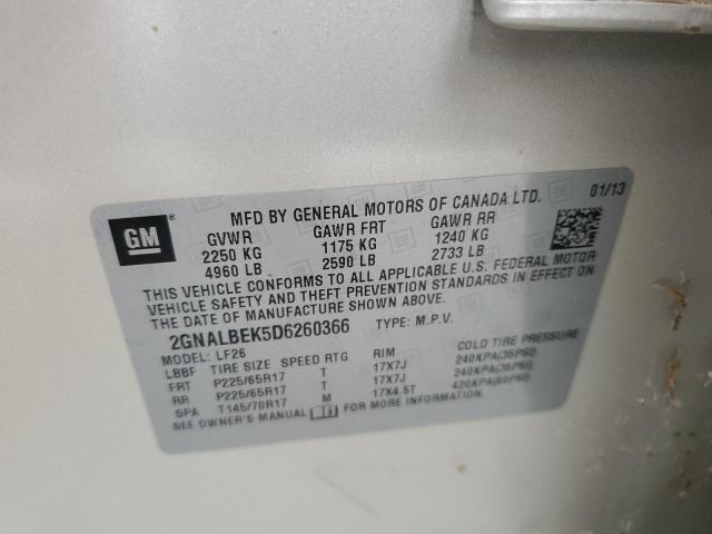 2GNALBEK5D6260366 - 2013 CHEVROLET EQUINOX LS BEIGE photo 13