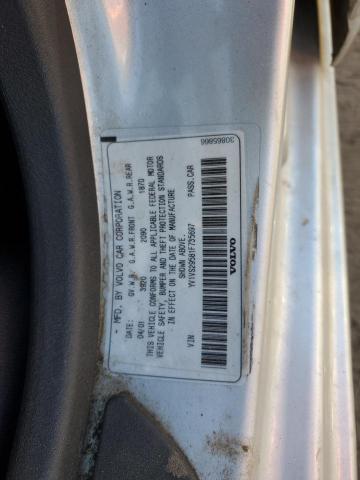 YV1VS29581F735697 - 2001 VOLVO S40 1.9T SILVER photo 13