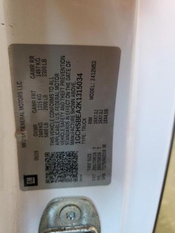 1GCHSBEA2K1315034 - 2019 CHEVROLET COLORADO Weiß Foto 12