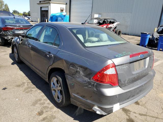 3FAHP0HA5CR249982 - 2012 FORD FUSION SE GRAY photo 2