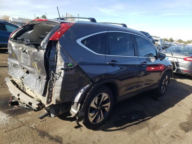 5J6RM4H98FL066576 - 2015 HONDA CR-V TOURING GRAY photo 3