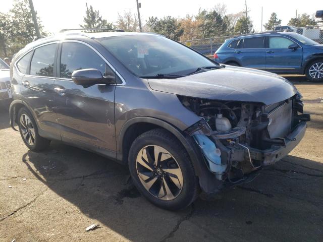 5J6RM4H98FL066576 - 2015 HONDA CR-V TOURING GRAY photo 4