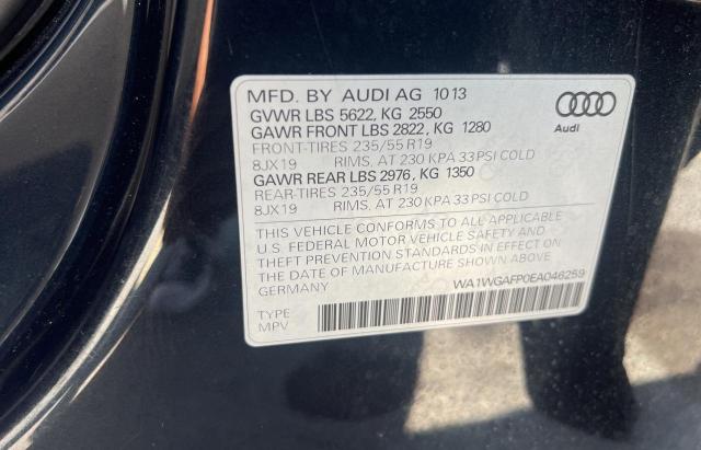 WA1WGAFP0EA046259 - 2014 AUDI Q5 PRESTIGE BLUE photo 10