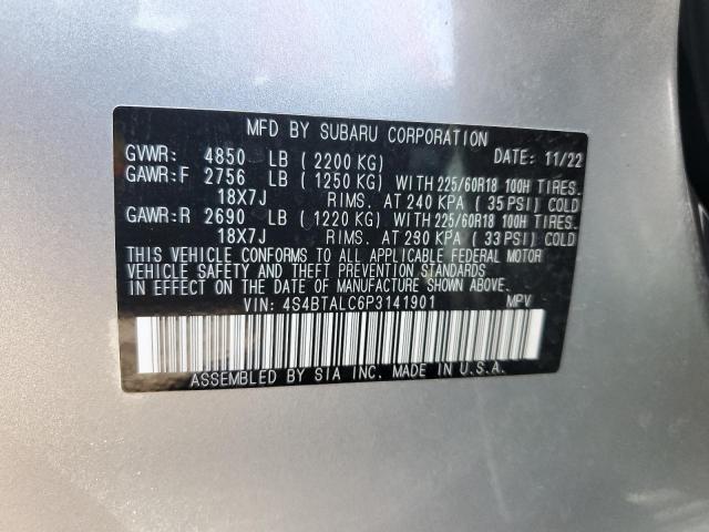 4S4BTALC6P3141901 - 2023 SUBARU OUTBACK ONYX EDITION SILVER photo 13