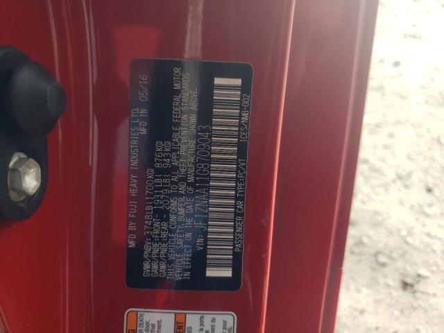 JF1ZNAA11G8709043 - 2016 TOYOTA SCION FR-S RED photo 12
