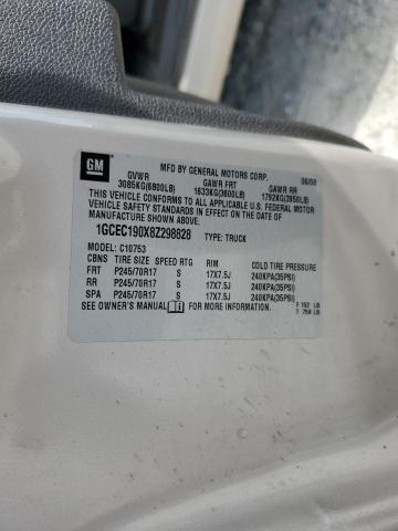 1GCEC190X8Z298828 - 2008 CHEVROLET SILVERADO C1500 ვერცხლისფერი ფოტო 12